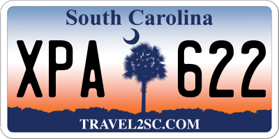SC license plate XPA622
