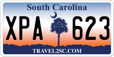 SC license plate XPA623