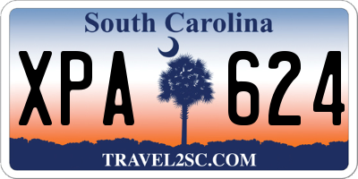 SC license plate XPA624