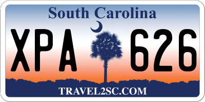 SC license plate XPA626