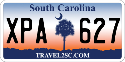 SC license plate XPA627