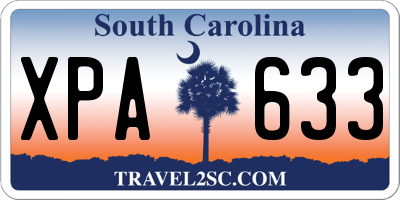SC license plate XPA633