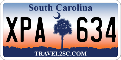 SC license plate XPA634