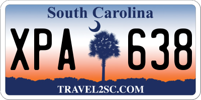SC license plate XPA638
