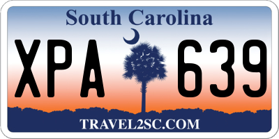 SC license plate XPA639