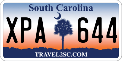 SC license plate XPA644