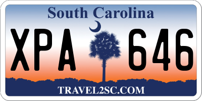 SC license plate XPA646