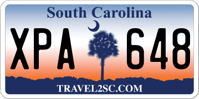 SC license plate XPA648