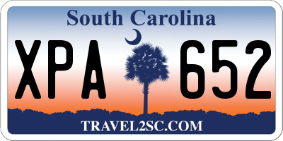 SC license plate XPA652
