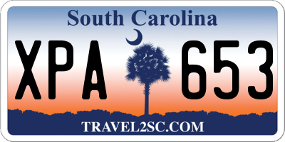 SC license plate XPA653