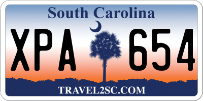 SC license plate XPA654