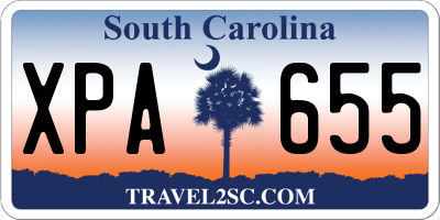SC license plate XPA655