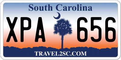 SC license plate XPA656