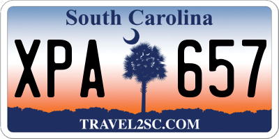 SC license plate XPA657