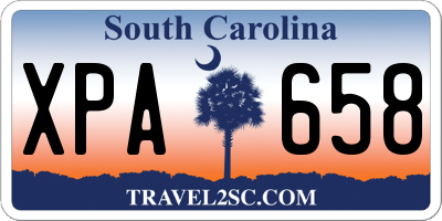 SC license plate XPA658