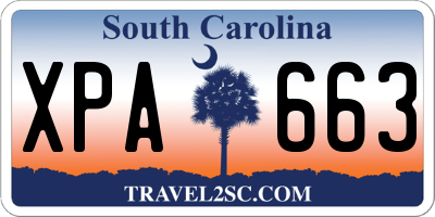 SC license plate XPA663