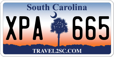 SC license plate XPA665