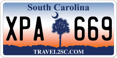 SC license plate XPA669