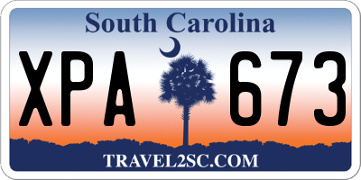 SC license plate XPA673