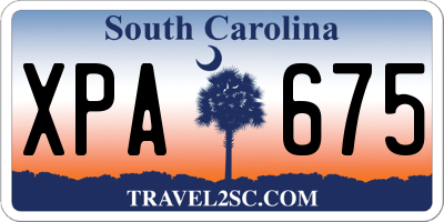 SC license plate XPA675
