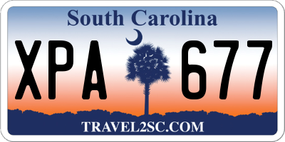 SC license plate XPA677
