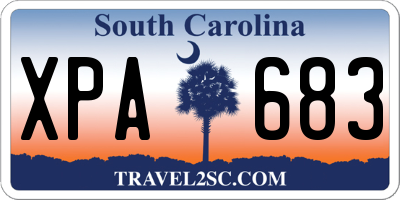 SC license plate XPA683