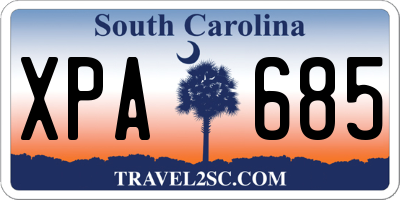 SC license plate XPA685