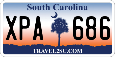 SC license plate XPA686