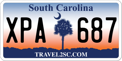 SC license plate XPA687