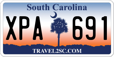 SC license plate XPA691