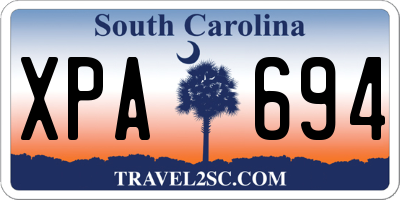 SC license plate XPA694