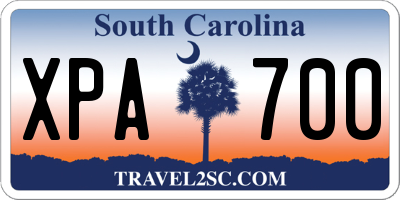 SC license plate XPA700