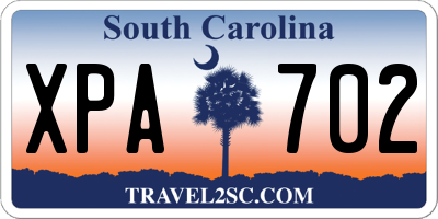 SC license plate XPA702