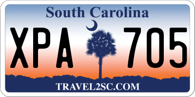 SC license plate XPA705