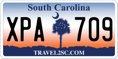 SC license plate XPA709