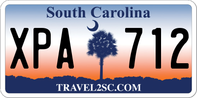 SC license plate XPA712