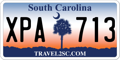 SC license plate XPA713
