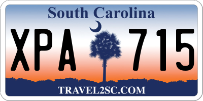 SC license plate XPA715