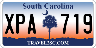 SC license plate XPA719