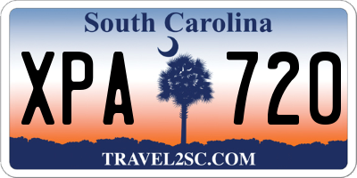 SC license plate XPA720