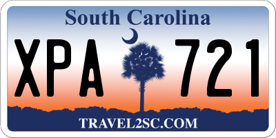 SC license plate XPA721