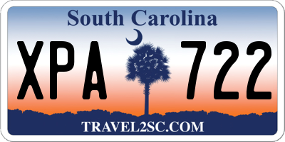 SC license plate XPA722