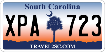SC license plate XPA723