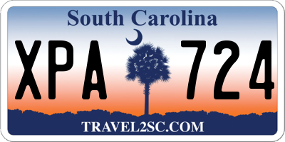 SC license plate XPA724