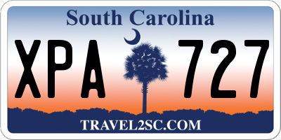 SC license plate XPA727