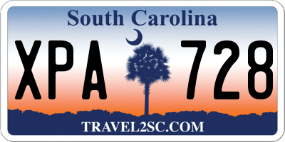 SC license plate XPA728
