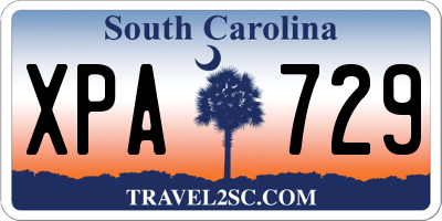 SC license plate XPA729