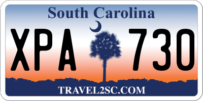 SC license plate XPA730