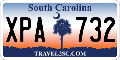 SC license plate XPA732
