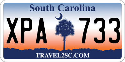 SC license plate XPA733